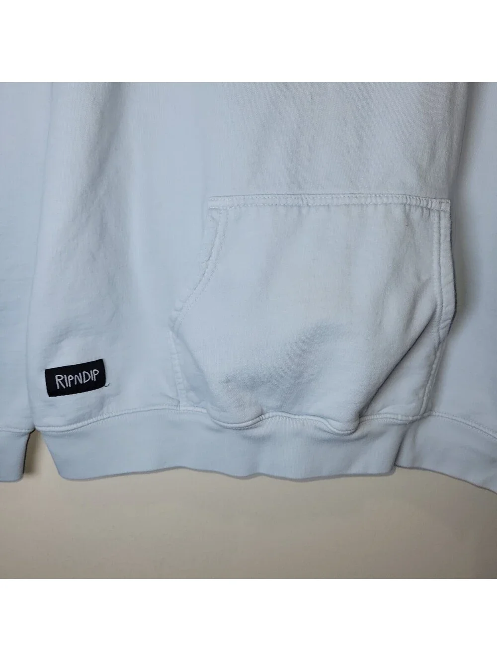 RIPNDIP Lord Nermal Thy Great Wave Hoodie Men's Large Blue Cat Surf